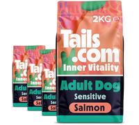Tails.com Inner Vitality • Dry Dog Food 4 x 2kg • Sensitive Salmon • Adult 1-7 years • Grain Free Recipe • No Added Flavours, Colours or Preservatives • Contains Omega 3 to Support Skin and Coat