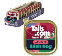 Tails.com Inner Vitality • Wet Dog Food 11 x 150g • Beef • Adult 1-7 years • Grain Free Recipe • Made with natural ingredients • Contains Omega 3 to Support Skin and Coat