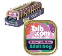 Tails.com Inner Vitality • Wet Dog Food 11 x 150g • Poultry & Game • Adult 1-7 years • Hypoallergenic Recipe • Made with natural ingredients • Contains Omega 3 to Support Skin and Coat