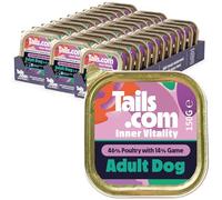 Tails.com Inner Vitality • Wet Dog Food 33 x 150g • Bundle Multipack • Poultry & Game • Adult 1-7 years • Grain Free Recipes • Made with natural ingredients