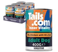 Tails.com • Wet Dog Food 6 x 400g • Sensitive Chicken & Cod • Adult 1-7 years • Grain Free Recipe • Made with natural ingredients • Contains Omega 3 to Support Skin and Coat