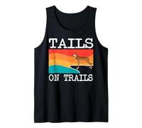 Tails On Trails Saluki Dog Funny Hiking Tank Top