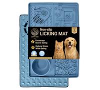 Tails & Tales Pet Licking Mat, Large Size with Non-Slip Suction Cups, Dog & Cat Slow Feeder for Anxiety Relief, Grooming Bathing Training Mat for Peanut Butter & Yogurt
