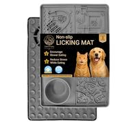 Tails & Tales Pet Licking Mat, Large Size with Non-Slip Suction Cups, Dog & Cat Slow Feeder for Anxiety Relief, Grooming Bathing Training Mat for Peanut Butter & Yogurt
