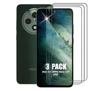 TailTech Pack of 3 Full Coverage Screen Protectors for OPPO Reno12 FS/F 5G, Edge to Edge Protection, High Gloss Tempered Glass, 9H Hardness, Pack of 3