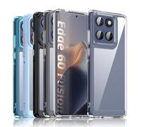 TailTech Phone Case for Motorola Edge 50 - Transparent Acrylic Back with Clear TPU Frame Cover for Moto Edge 50