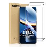 TailTech Screen Protector for POCO F7 Pro and POCO F7 Ultra, 3-Pack Full Coverage Tempered Glass for POCO F7 Pro, Edge-to-Edge Protection