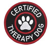 TailWag Planet Certified Therapy Dog Service Dog Morale Tactical Patch Embroidered Vest/Harnesses Badge Fastener Hook & Loop Emblem