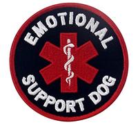 TailWag Planet Service Dog EMS Emotional Support Dog Morale Tactical Patch Embroidered Badge Fastener Hook & Loop Emblem