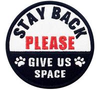 TailWag Planet Service Dog Stay Back Please Give Us Space Morale Tactical Patch Embroidered Badge Fastener Hook & Loop Emblem
