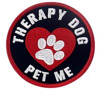 TailWag Planet Therapy Dog Pet Me Emotional Support Service Dog Morale Tactical Patch Embroidered Badge Fastener Hook & Loop Emblem