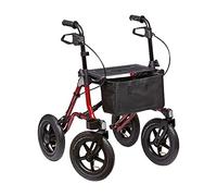 TAiMA XC 4 Wheel Pneumatic Outdoor Walker | Elderly Walker | Rollator with Seat | Folding Rollator | Rollator with Wheels | 4 Inflatable Wheels