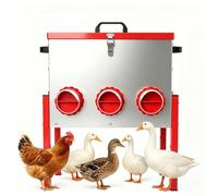 TAIMIKO Automatic Chicken Feeder ,15kg (33 lbs) Poultry Feeder with 6 Feeding Holes,Weatherproof Design for Outdoor Coop/Farm/Backyard Poultry Use Duck/Goose Raising
