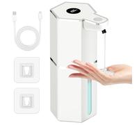 TAIMIKO Automatic Soap Dispenser,360ml,4-Level Adjustable,Wall Mounted,Touchless Foam Soap Dispenser,USB-C Rechargeable, for Bathroom, Kitchen, Hotel, Hospital
