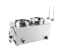 TAIMIKO Commercial Electric Food Warmer, Bain Marie with 2 Round Pots,9Lx2