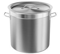 TAIMIKO Stainless Steel Stockpot with Lid 3 Layer Composite Bottom Induction Deep Stock Pot Cater Stew Soup Boiling Pan 17-115L (17Litre 28cm,with Lid)
