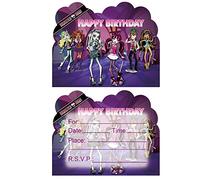 taimowei 20 Pcs monster girl high birthday Party Invitation Cards girl high birthday Party Invitation Cards for monster girl birthday Party Supplies