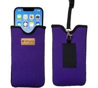 Tainada Men Women Neoprene Shockproof Cell Phone Sleeve Pouch Carrying Case with Neck Lanyard, Belt Loop Holster for iPhone 17/16 Pro Max, Air, 16 Plus, 16e, Samsung S25+, S24, A56, Z Fold7 (Purple)