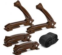 TAINAT 4Pcs Saddle Hunting Bow Hangers with 78.7in Adjustable Tree Strap | Saddle Hunting Gear Hanger with 4 Foldable Hooks for Holding a Bow, Rifle, Backpack During Saddle Hunting and Treestand Use