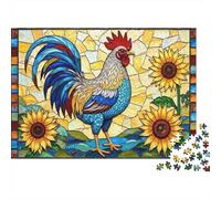 tained Gla Rooter 1000 Piece Jigaw Puzzle Rooter tained Gla Art Adult Aged 12 And Above Educational Game Home Decoration Challenge High Difficulty Male And Female Birthday 38x26cmG