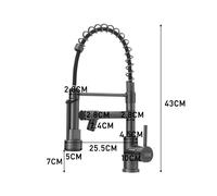 Tainless Steel Kitchen Faucet with Pull Down Spring Spout and Pot Filler