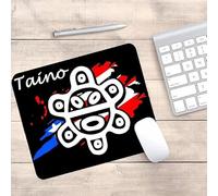 Taino Sun Design Mouse Pad, Puerto Rico Flag Colors, 9.5 x 8 inches