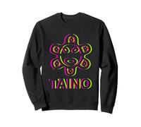Taino Tribal Symbol Neon Face Design Sweatshirt