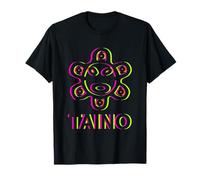 Taino Tribal Symbol Neon Face Design T-Shirt