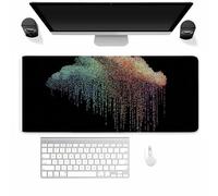 Tainrun XXL Mouse Pad 1500x800x3mm Extended Desk pad, Rainbow Cloud Gaming mouse Mat for Desk with Stitched Edges and Non-Slip Rubber Base, mouse Pads for PC, Laptop, Office