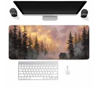 Tainrun XXL Mouse Pad 600x400x2mm Extended Desk pad, Tree House Gaming mouse Mat for Desk with Stitched Edges and Non-Slip Rubber Base, mouse Pads for PC, Laptop, Office