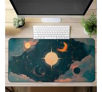 Tainrun XXL Mouse Pad 600x400x3mm Extended Desk pad, Sun Moon Gaming mouse Mat for Desk with Stitched Edges and Non-Slip Rubber Base, mouse Pads for PC, Laptop, Office