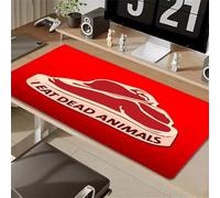 Tainrun XXL Mouse Pad 700x400x2mm Extended Desk pad, Red Meat Gaming mouse Mat for Desk with Stitched Edges and Non-Slip Rubber Base, mouse Pads for PC, Laptop, Office