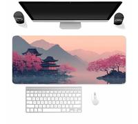 Tainrun XXL Mouse Pad 800x300x2mm Extended Desk pad, Building Mountain Gaming mouse Mat for Desk with Stitched Edges and Non-Slip Rubber Base, mouse Pads for PC, Laptop, Office