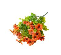 Tainrunse 1 Bouquet Garden Artificial Flower Realistic Looking Vibrant Color Easy Maintenance Simulation Flower Fake Plant for Home Kitchen Garden Party Decor Orange