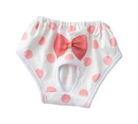 Tainrunse Dog Diapers for Heat Cycle Fashionable Pet Menstrual Pants Female Dogs Comfortable Breathable Prevent Soiling of Environment Furniture Locks in Pink M