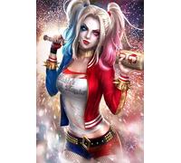 Tainsi ASHER Gift harley quinn poster Multi-color Poster - Matte poster Frameless Gift 11 x 17 inch(28cm x 43cm)