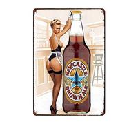Tainsi Retro Style Tin Sign Newcastle Brown ale Beer Aluminum Metal Tin Sign for Home Bathroom Bar 8"x12"