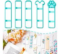 TAINSKY Bookmarks Polymer Clay Cutters, Bookmark Creator for Polymer Clay Jewelry, 5 Pcs Reading Clay Cutters for Making Earrings Jewerly