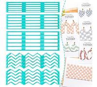 TAINSKY Stripe Tool Polymer Clay Cutters, Checker Board Maker for Making Earrings Jewerl, 5 Pcs Stripe Lines Texture Guide, Clay Earring Cutters, Polymer Clay Earrings Tools