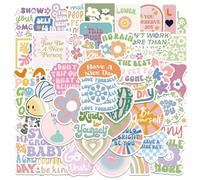 TAIOSNADJ 100 Pcs Pink Motivational Stickers for Laptop, Water Bottles, Book, Guitar, Skateboard, Suitcase - Waterproof Scrapbook Stickers