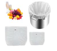TAIOSNADJ 2PCS Fine Mesh Strainer Bag Brew Bags Reusable with Fine Mesh and Drawstring Closure Baging Hops Grains Fruit Cider Apple Grape Wine Beer Making Press Drawstring