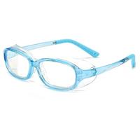 TAIOYHD Kids TR90 Anti-Pollen Glasses (4-12 Years) - Blue Light Blocking, Anti-Fog Moisture Chamber Glasses for Dry Eye Relief with Dust Shield & Humidifier Slot(Blue,8-12Ages)