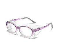 TAIOYHD Moisture Chamber Glasses for Adults | Upgraded TR90 Blue Light Blocking & Anti-Fog | Full-Seal Dust/Pollen | Office & Outdoor Protective Goggles(Purple)