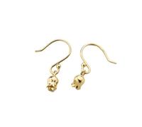 TAIOYHD S925 Sterling Silver Lily of the Valley Drop Earrings, Tiny Floral Bell Dangle Earrings for Women(Gold)