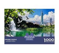 Taipei 101 Skyline Wooden Jigsaw Puzzle Waterproof 1000 Piece Puzzles for Adults Impossible Home Decoration