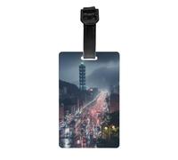 Taipei Landscape Print Luggage Tags for Suitcase, Cruise Ship Tag Identifiers, Airport, Travel Essentials