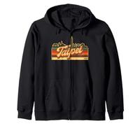Taipei Skyline & Taiwan Retro Stripes - Taiwanese Pride Zip Hoodie