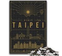 Taipei Taiwan Jigsaw Puzzles for Teenagers,Help The Brain Exercise Addictive Toys to Cultivate Patience A Work of Art (38x26cm)