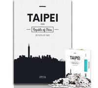 Taipei Taiwan Jigsaws Puzzles 2000 Pieces for Teenagers Gifts,Quiz Game Wall Decoration Unique Birthday And Xmas Gifts 70x100cm