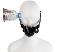 Taisei BDSM Mask Gag Mouth Leather Lockable Head Role Play SM Sex Toy Couples Adjustable Mouth Gag with Gag Ball Collar Bed Restraints for Men Women(Schwarz)